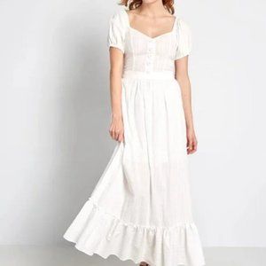 Boho Romantic Cotton Maxi Skirt